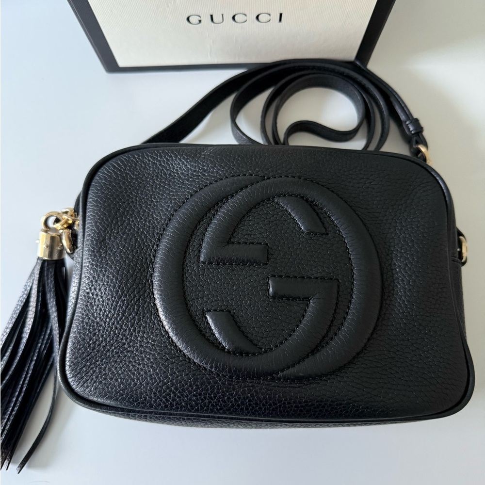 Gucci Black Leather Crossbody Bag